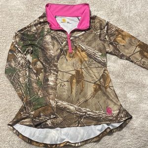 CARHARTT GIRLS LARGE CAMO PULL OVER